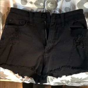 BDG black high waisted jeans shorts
